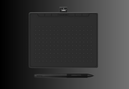 Drawing tablet and stylus on a desk, perfect for digital artists and graphic designers