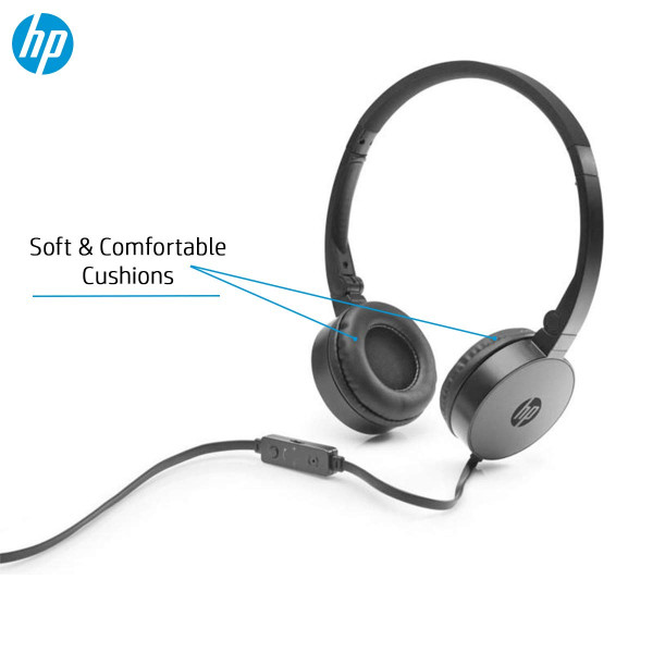 Hp H2800 Wired On Ear Headphones With Mic (Black) (J8F10AA)