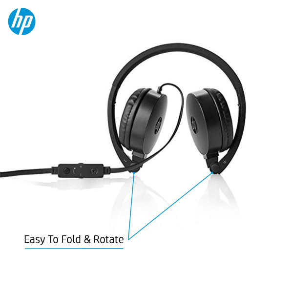 Hp H2800 Wired On Ear Headphones With Mic (Black) (J8F10AA)